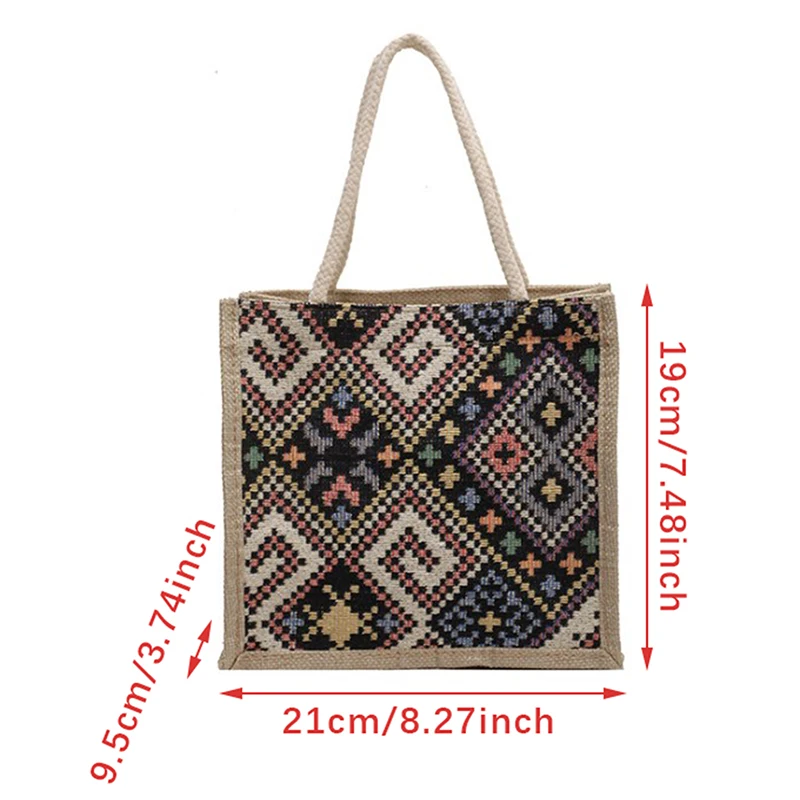 Canvas Bags For Women Shoulder Bag Retro Casual Tote Handbags Ethnic Style Large Capacity Hand Bags Japanese Style Student Bag