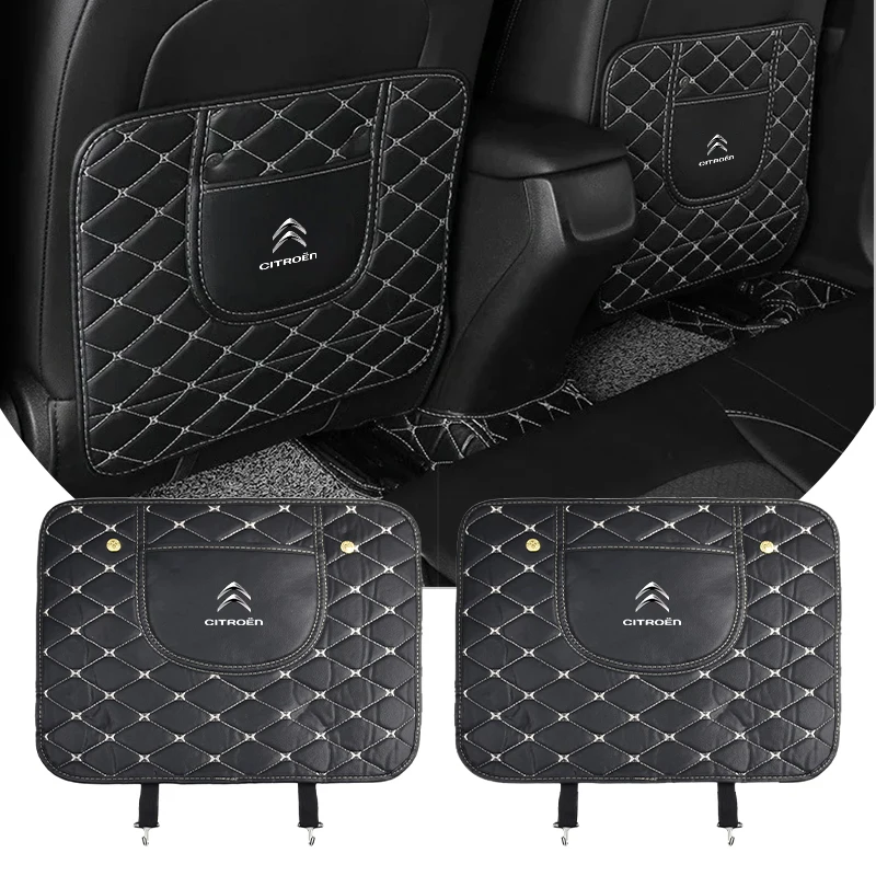 Coussin de protection pour rangement arrière de siège de voiture, tapis anti-coup de pied pour citroën C4 C3 C5 C1 Jumpy Saxo Berlingo Grand Picasso Cactus C2