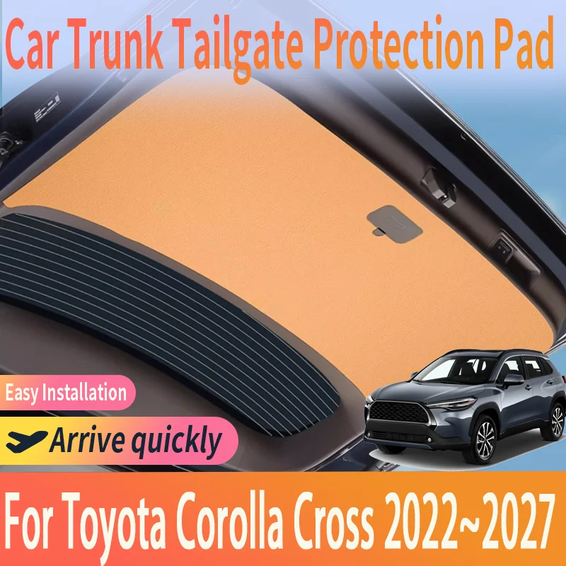 Car Rear Trunk Door Covers For Toyota Corolla Cross 2022~2027 Protective Anti-dirty Tailgate protective pad Auto Accessories