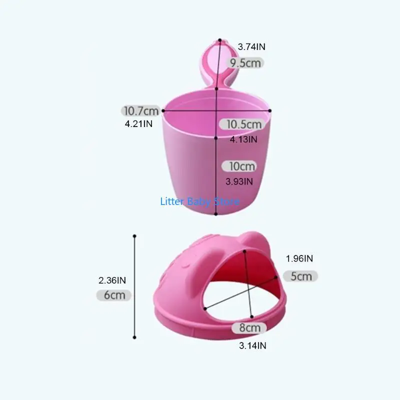 N80C حمام الطفل شلال شطف الأطفال شامبو شطف كوب حمام دش ملاعق بلاستيكية كوب #6