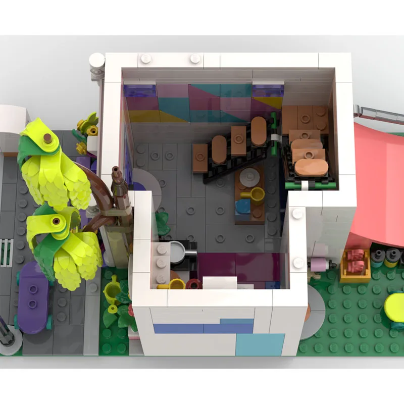 

City Street View Townhouse Building Blocks European Style Bricks Set Moc Construction Toys For Hobby Collection