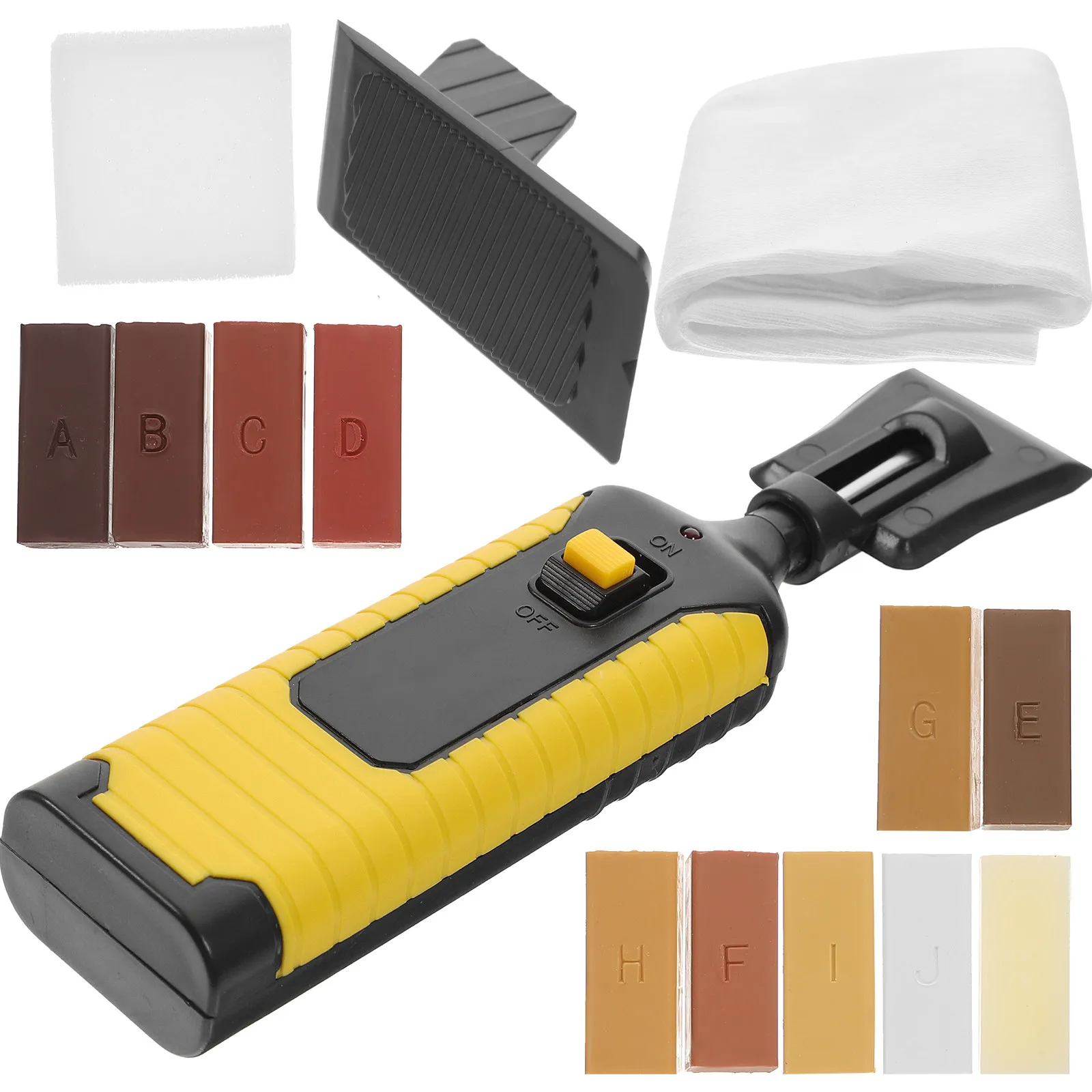 

1Set Laminate Floor Repair Kit with Rapid Heating Technology Wax Blocks for Wood Vinyl Plank Flooring Scratch Removal and