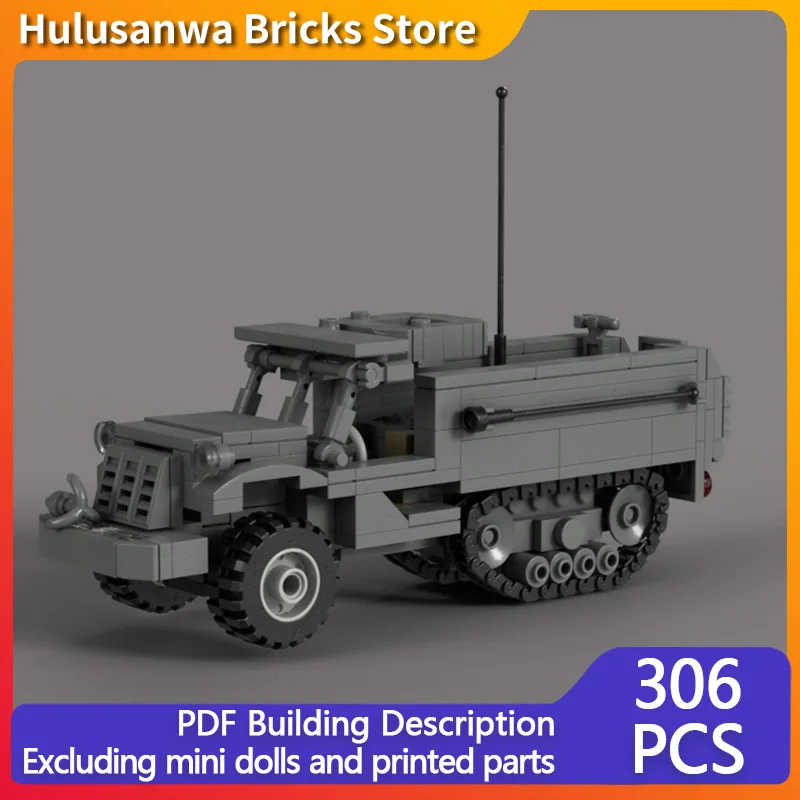 

Модель броненового персонала WW2 M3, MOC, строительные кирпичи, военное оборудование, модульные технологии, подарки, праздник, сборка, детские игрушки