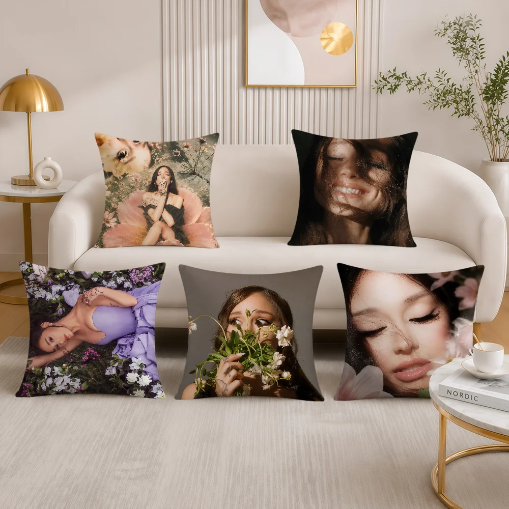 Singer A-Ariana G-Grande P-Petal Cushion Cover Soft Pillowcase Double Sided Sofa Home Living Room Decor Bed Hogar Gift