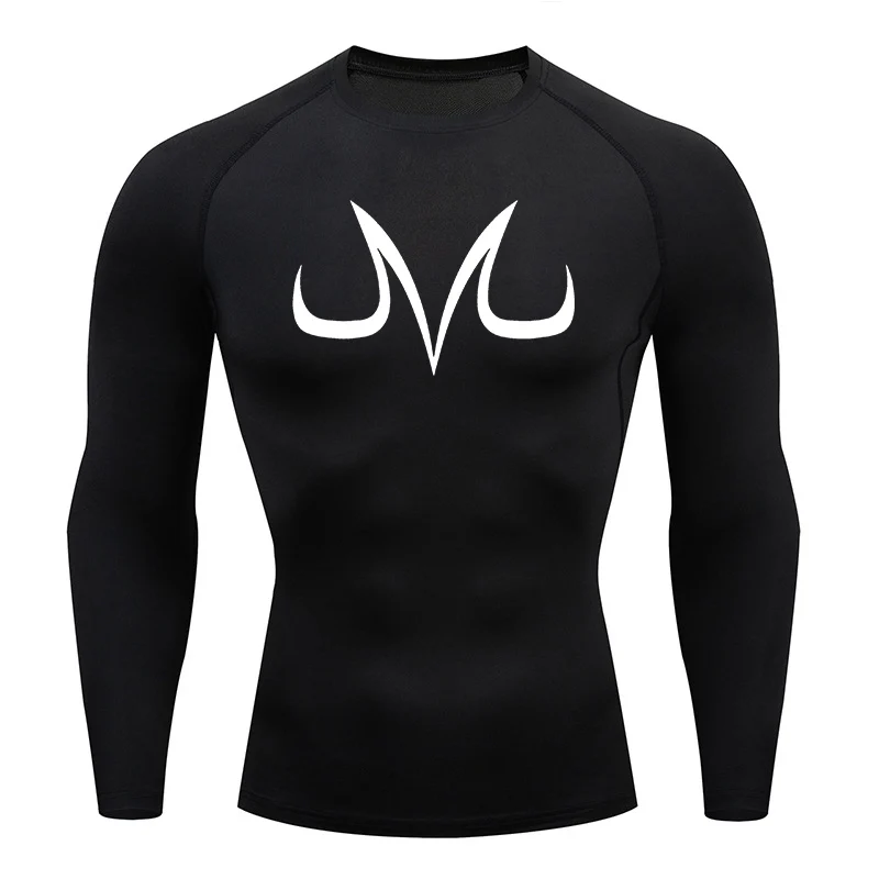 Stylish Graphic Compression Shirts for Men Long Sleeve Rash Guard Gym Workout Undershirt Baselayers Athletic Quick Dry Tees Tops