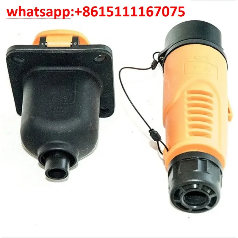 Low Speed Electric Car Charging Port Y-30, YEEDA 220V 16A Plug Socket Assembly With Inner Switch Replacement Spare Parts