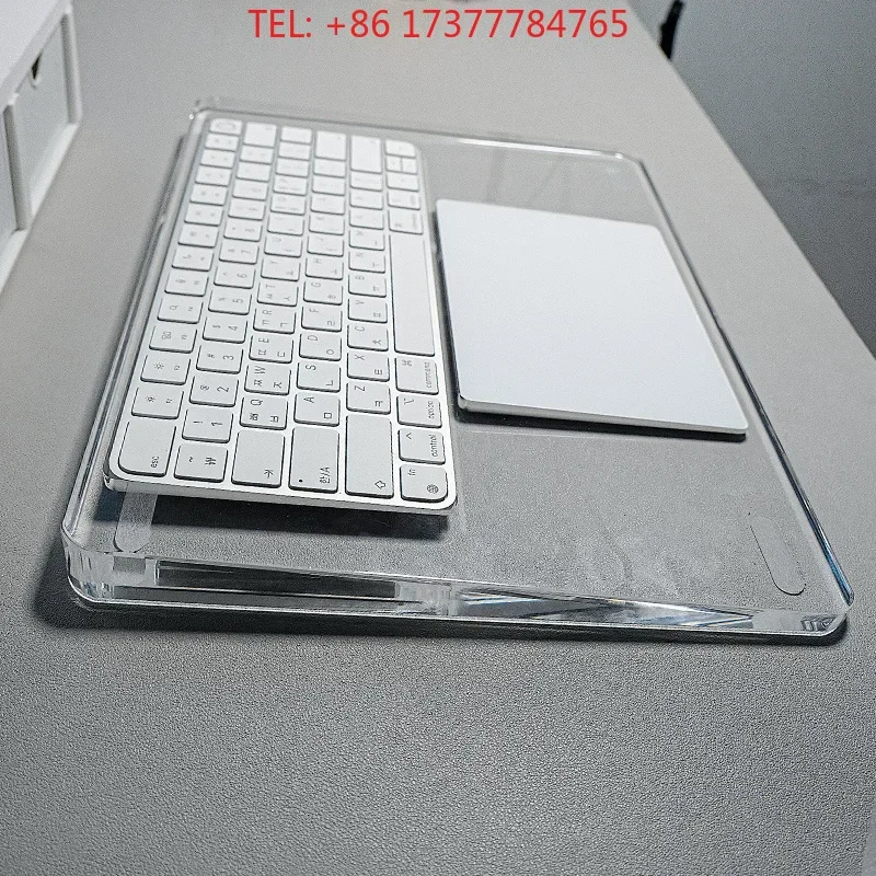 Wrist Rest For i Magic Trackpad 2 3 Keyboard Base Touch ID Numeric Acrylic Stand Station Transparent Crystal Pad Bracket