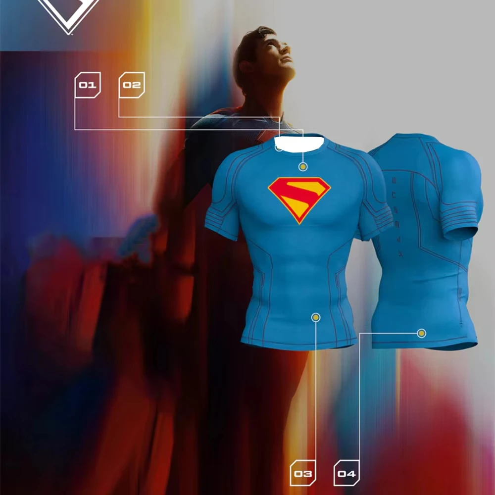 Camiseta Deportiva de Manga Corta Superman Edición Limitada 2026 para Hombre, Ideal para Boxeo, Fitness y Running, Talla Grande