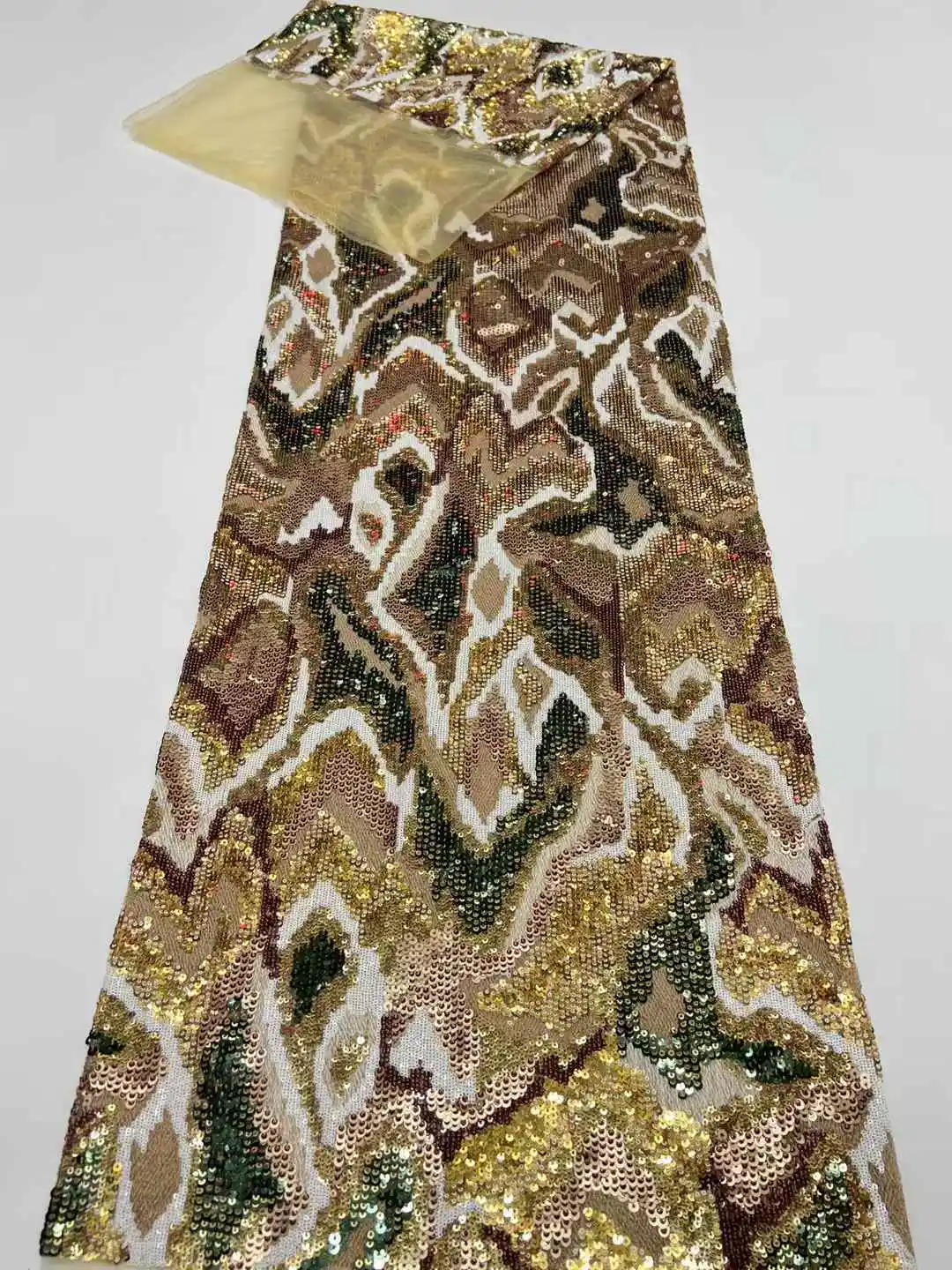 Afrykańska haftowana koronka tiulowa, elegancka francuska koronka siatkowa, wysokiej jakości cekiny, luksusowa sukienka dla kobiet - HX