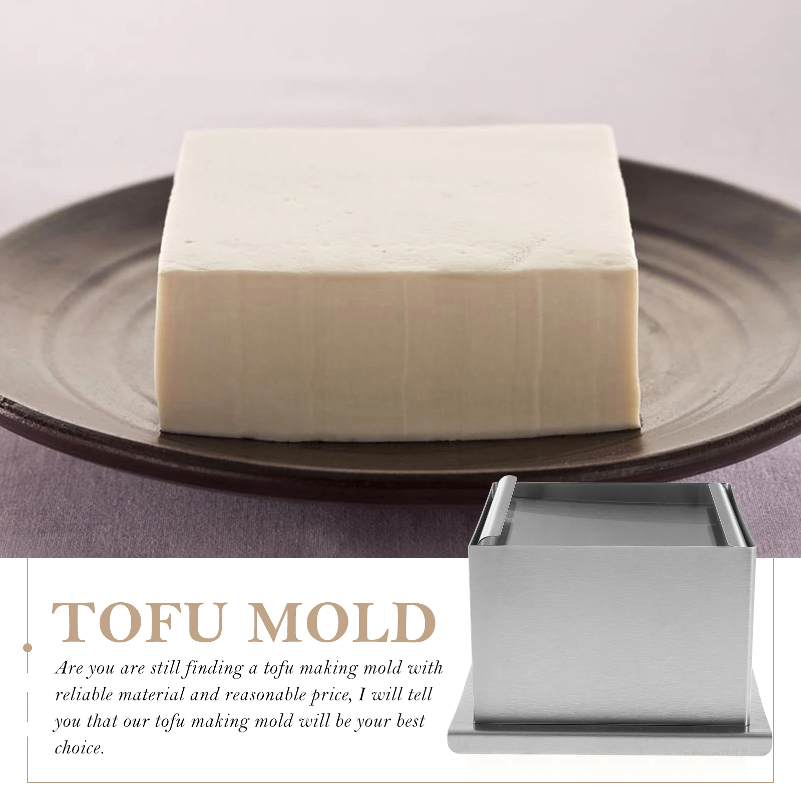 

Stainless Steel Tofu Mold 304 Homemade Press Making Cheese Tool Compact Lightweight Practical Household Kitchen Bakeware