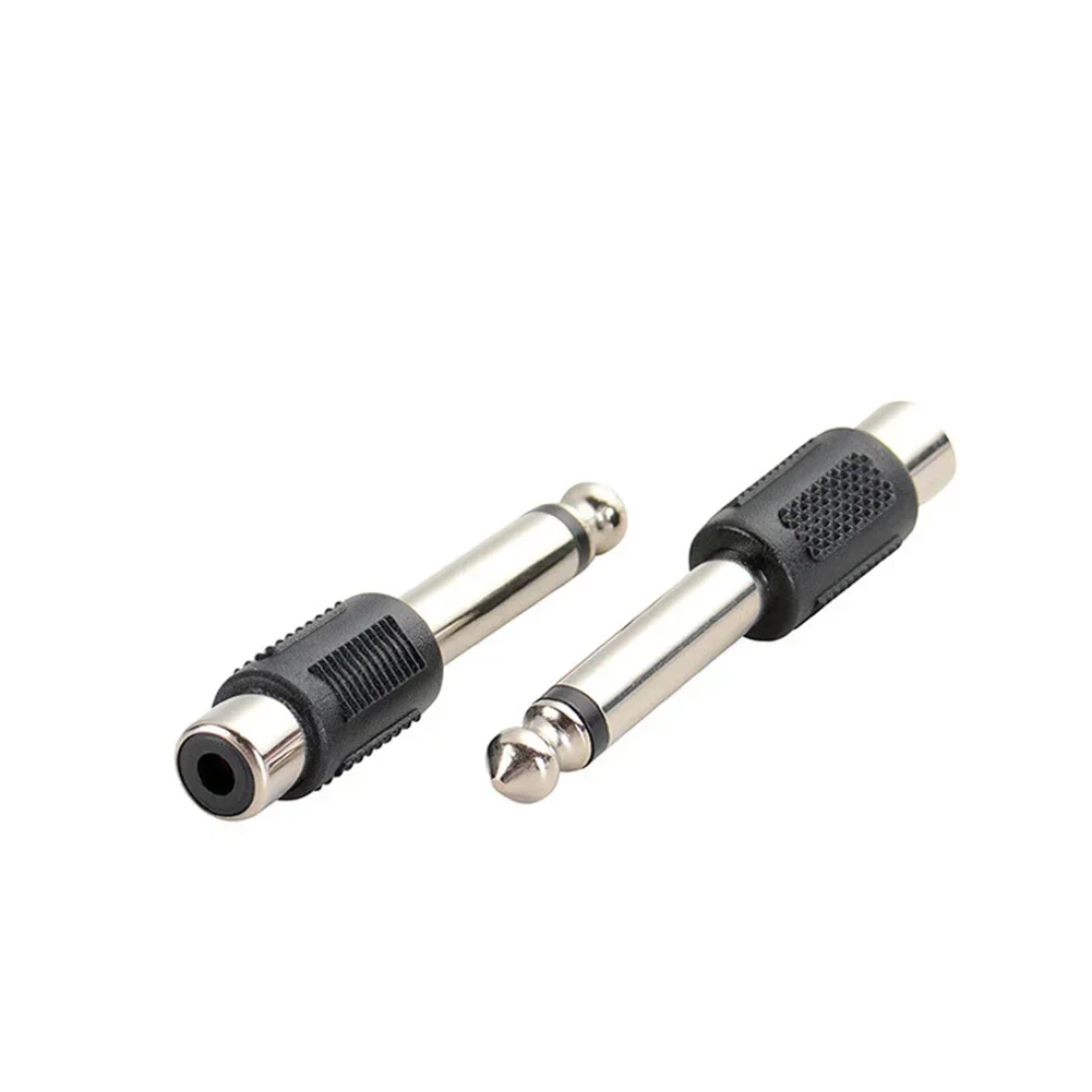 

6.35mm To RCA Audio Adapter 1/4in Male Mono Plug Accessory Connector Microphone Connecting Pro Audio Applications In Home KTV