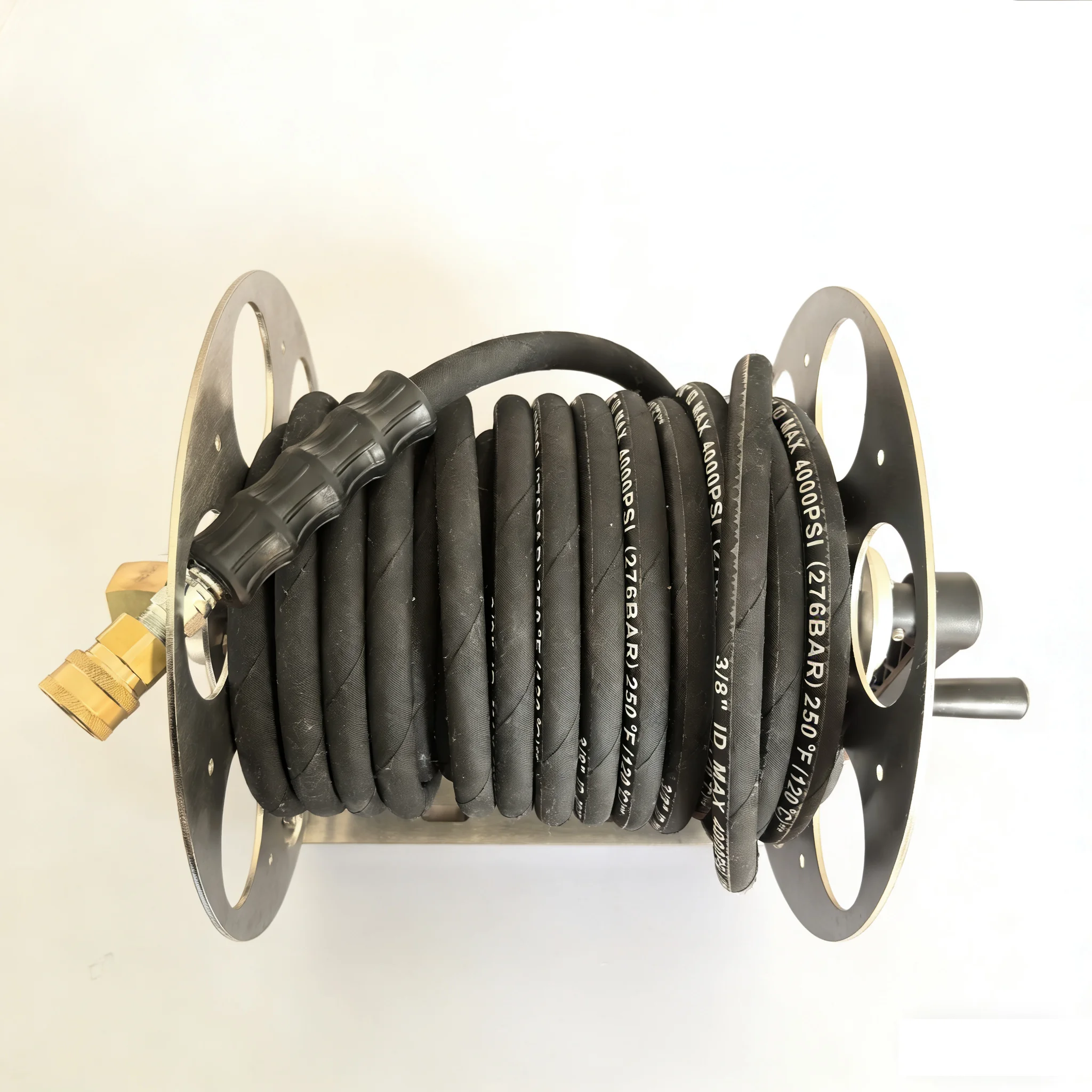 

Hose Reel Stainless Steel With 100feet /30meter 3/8inch High Pressure Washer Hose