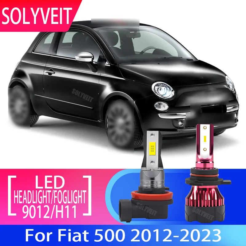 

Premium LED Headlight FogLight Combo Halogen Replacement Bulb 9012/H11 For Fiat 500 2012-2016 2017 2018 2019 2020 2021 2022 2023
