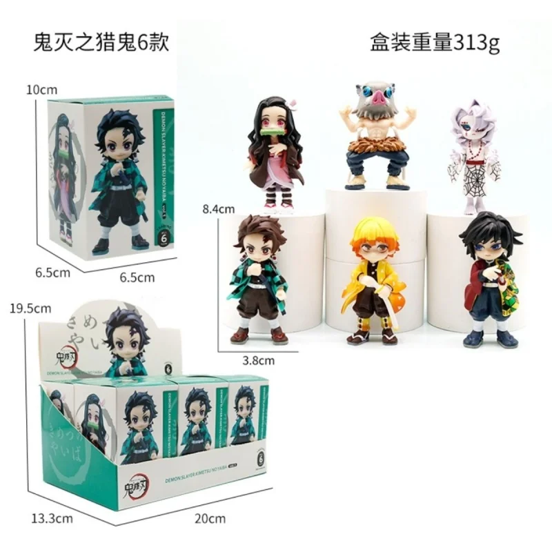 

Genuine Demon Slayer Figure Blind Box Kamado Tanjiro Nezuko Agatsuma Zenitsu Hashibira Inosuke Tomioka Giyuu Mystery Boxs Toys