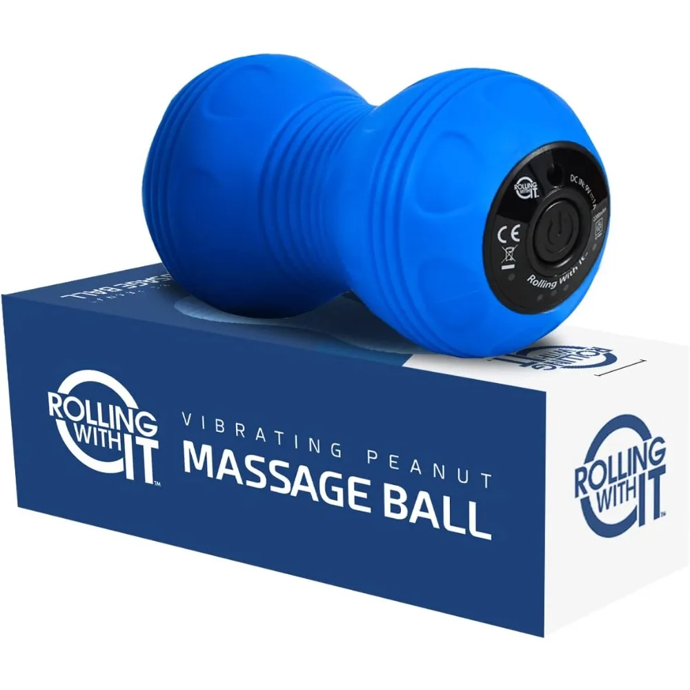 

Vibrating Peanut Massage Ball - Deep Tissue Trigger Point Therapy, Myofascial Release - Handheld, Cordless - 4 Intensity Levels