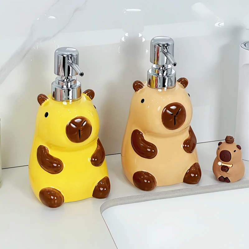 

Capibala креативная бутылка для лосьона с рисунком животных, шампунь, гель для душа в бутылках и прессованная бутылка для дезинфицирующего средства для рук, принадлежности для ванной комнаты