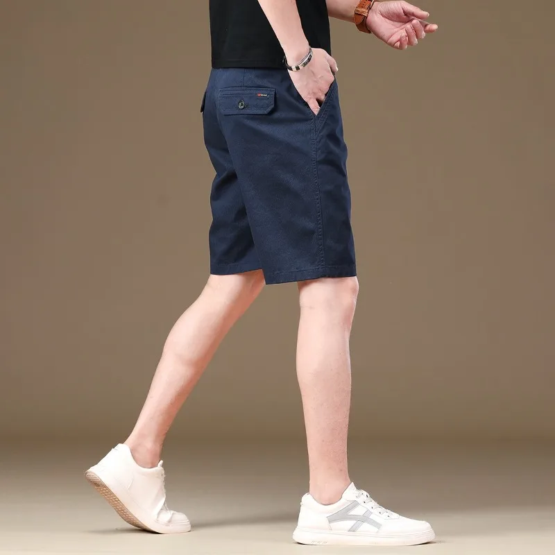 Cotton Casual Five-point Shorts Men's 2026 Summer Thin Slim Fit Straight Tube Comfortable Versatile Breathable