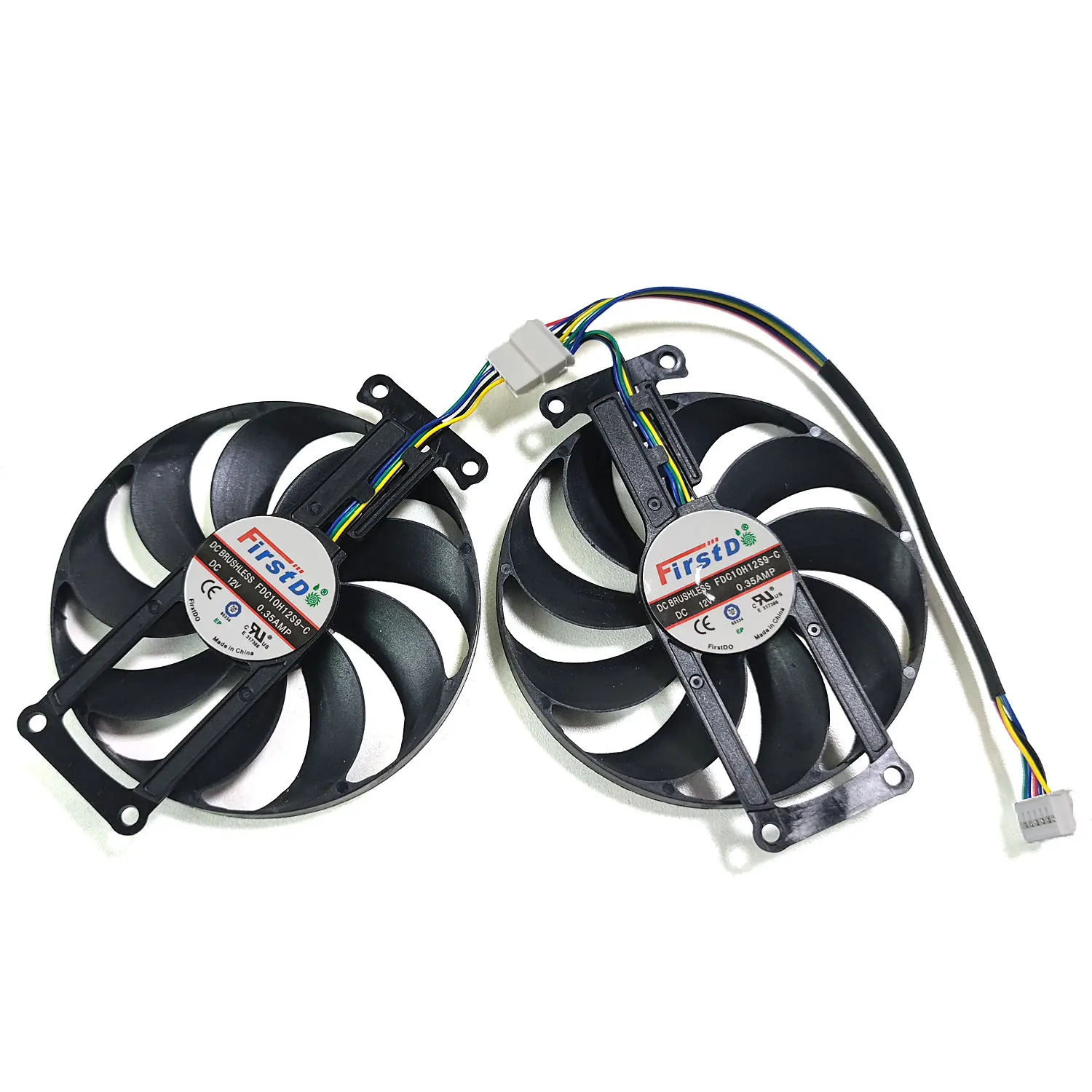 Nieuwe 1Lot FDC10H12S9-C T129215SU Gtx 1660 、 Rtx 2060 Gpu Fan, Voor Asus Rtx 2060 2070 、 gtx 1660 1660TI Dual Evo Video Card Cooling Fan