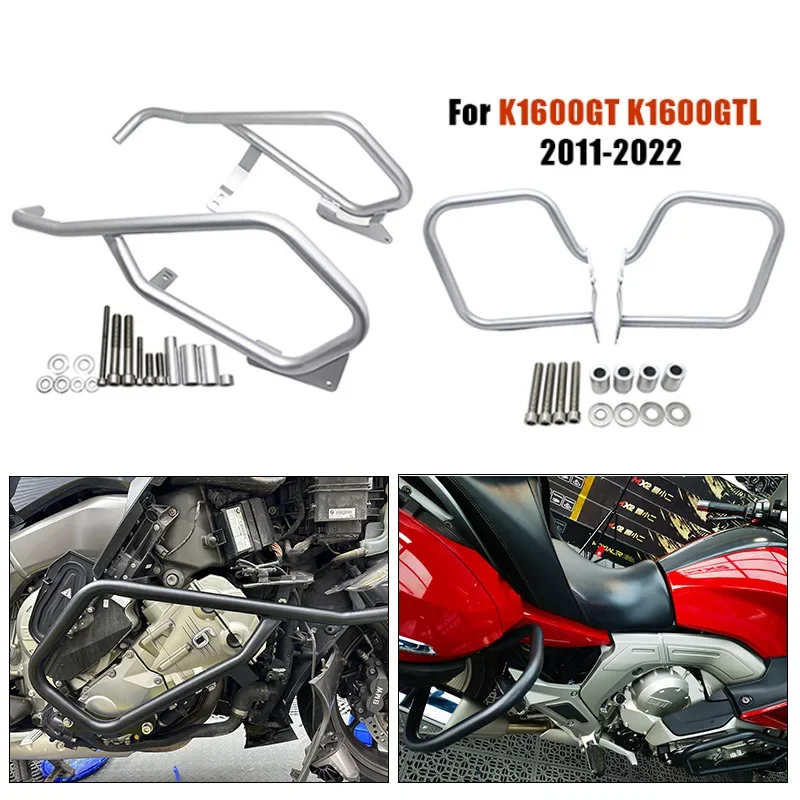 Barra parachoques K1600GT, alforja, caja lateral, protector de motor, marco protector, parachoques para BMW K 1600GT K1600GTL K1