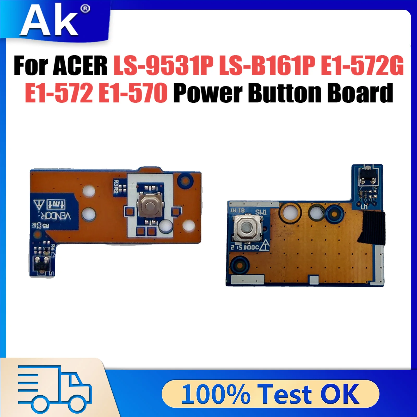 

LS-9531P For ACER E1-572G E1-572 E1-570 5-511 E5-531 E5-571 Power Button Board Switch board LS-B161P Fast Ship