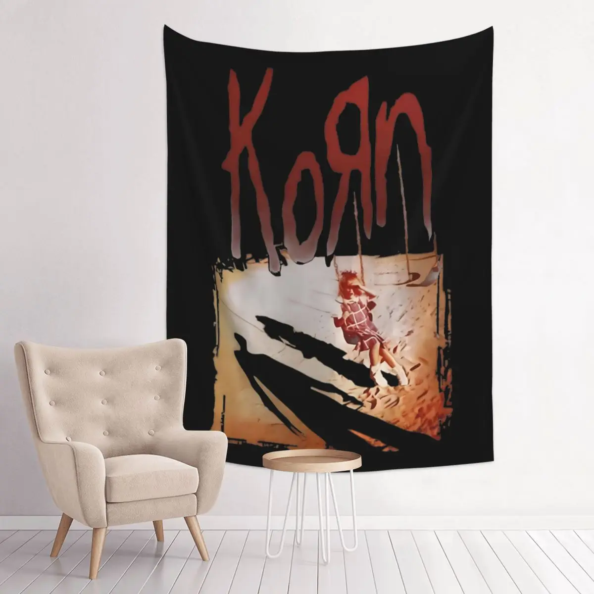 Korn Tapestry Colorful Polyester Wall Hanging Rock Band Room Decoration Background Cloth Art Wall Tapestry