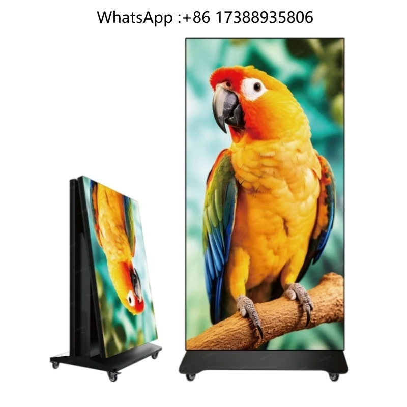 YTSF-P5 LED Display Poster Screen 960*1920mm Indoor Vertical Advertising Screen Mobile Foldable Exhibition Promotional Display