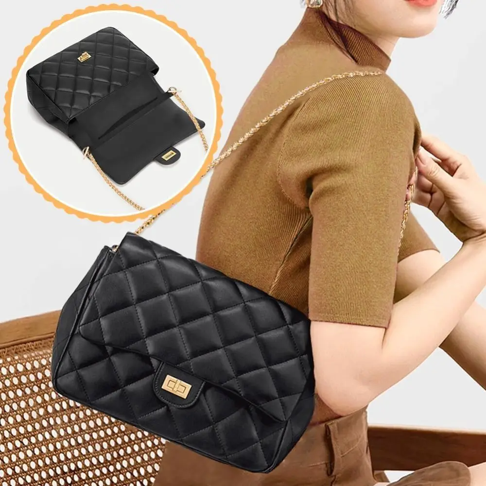 Practical PU Wallet Insert for Chain Strap Soft with D Rings Purse Insert Purse Insert Organizer Women