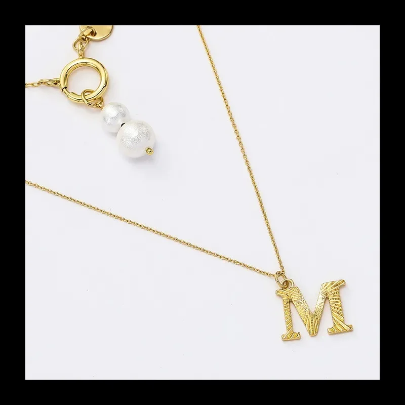 الذهب معدن متعدد الطبقات مكدسة اللؤلؤ المختنق قلادة الزخرفية نمط إلكتروني قلادة الإناث #5