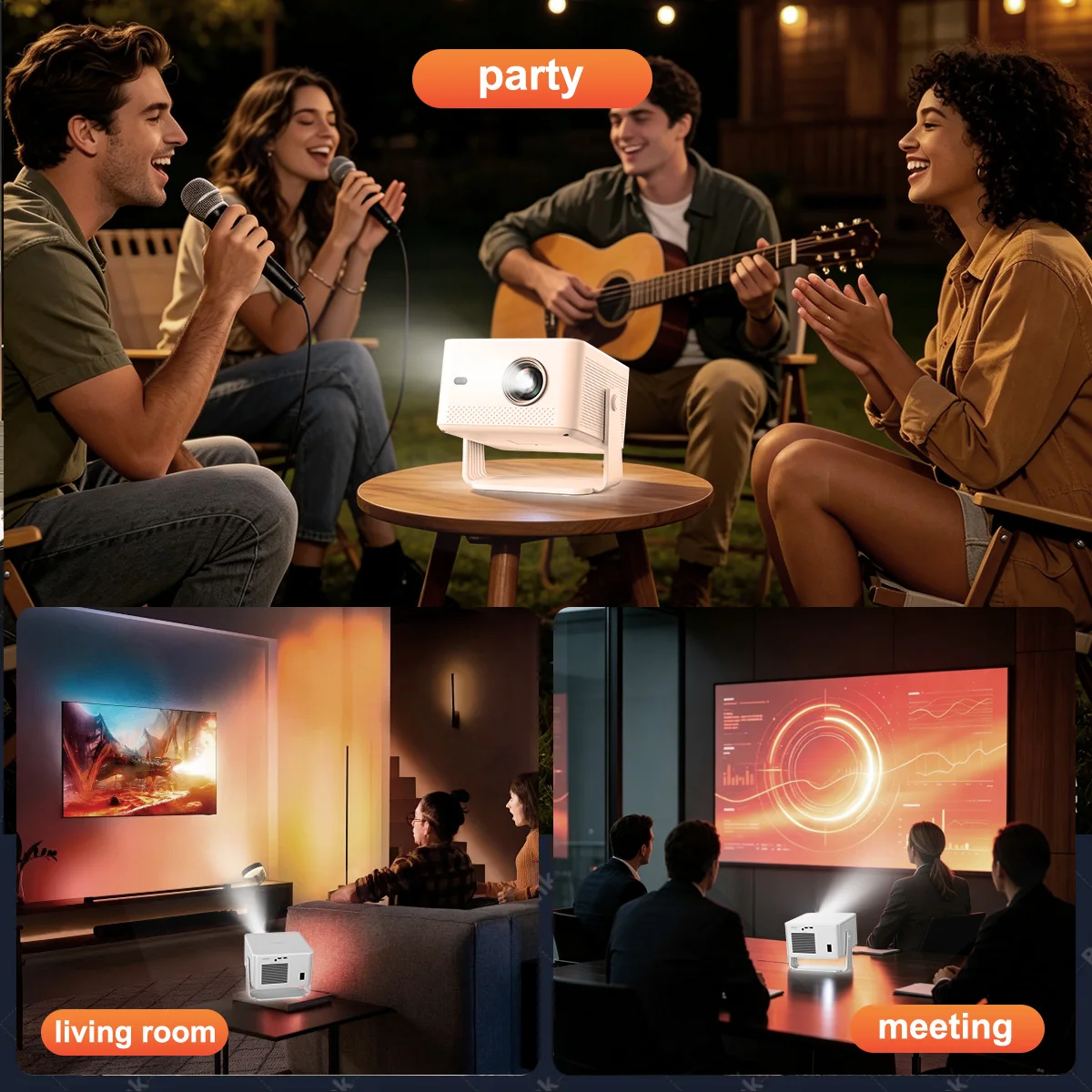 Magcubic M800 8K Beamer 1200 Ansi LED Native 1080P Projektor Android 14 Beam Wifi6 Sprachsteuerung Upgrade HY450MAX – Detail 6