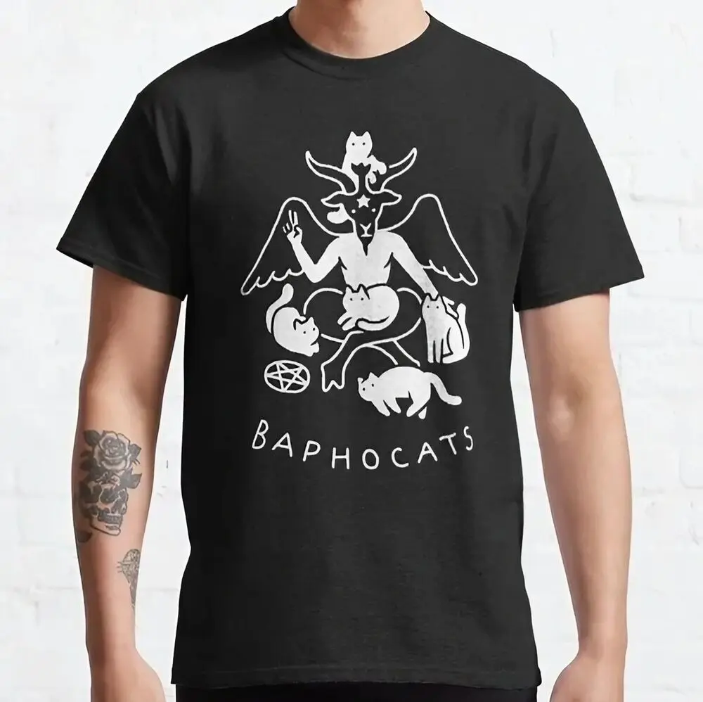 

Baphocats Animals Cat Goth Cool Anime Graphic T-shirts For Men Clothing Women Short Sleeve Tees Vintage High Quality 100%Cotton