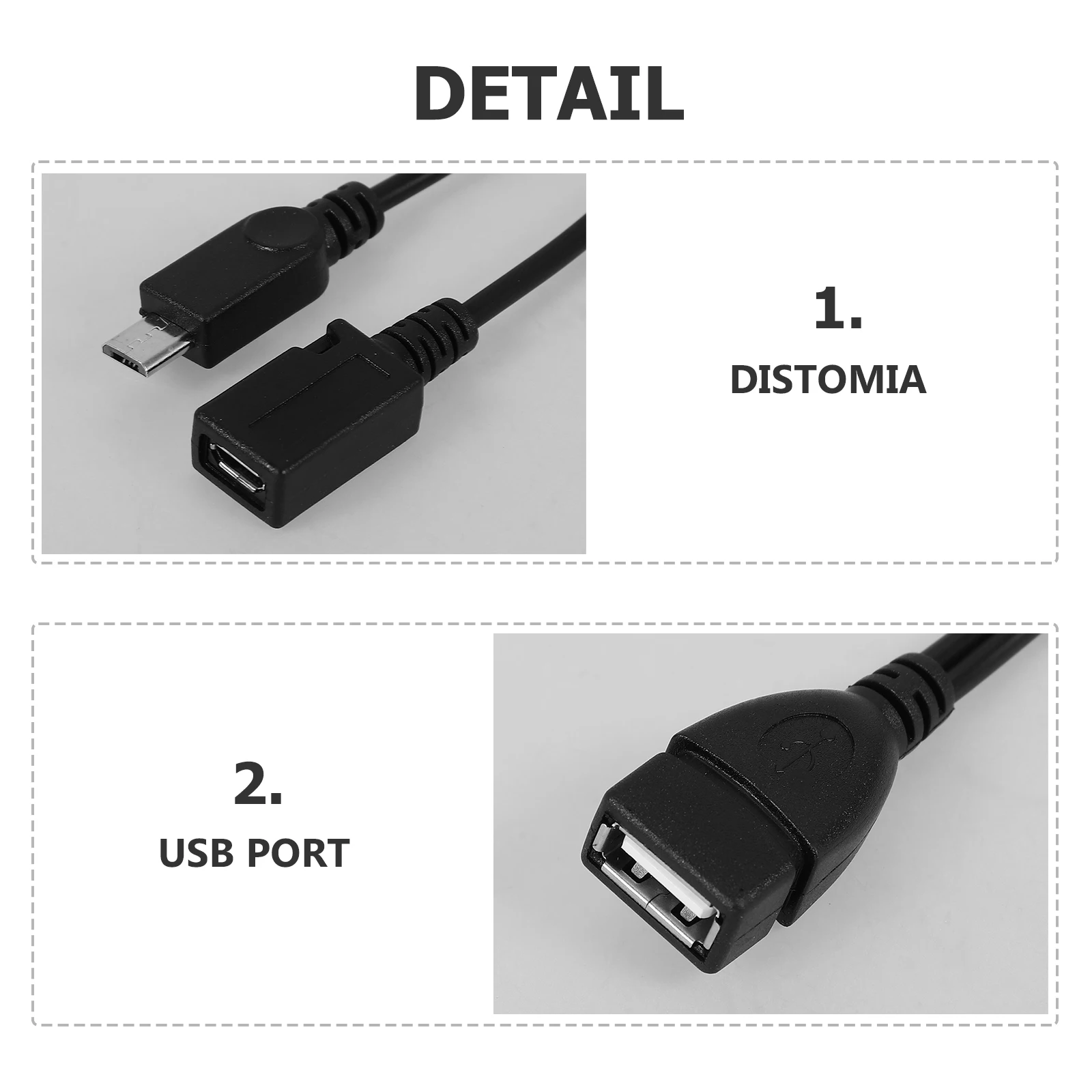 

2pcs Otg Cable Micro Usb To Usb-A Adapter For Phone Tablet Supports Keyboard Mouse Card Reader U Disk Fat32 Format Only Usb Otg