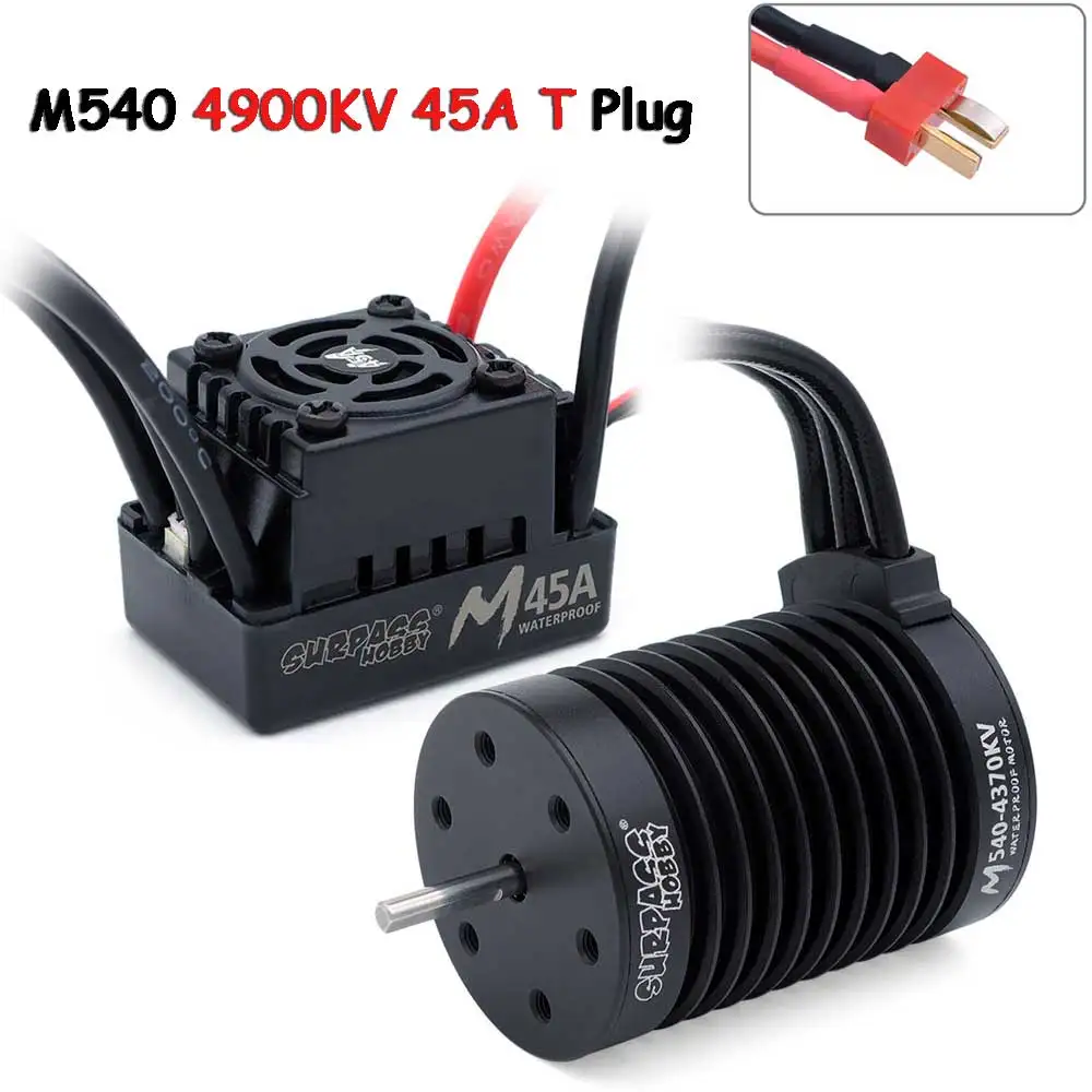 SURPASS HOBBY M540 M3650 M3660 Combo Waterproof Brushless Motor 3500/4200KV W/M45A/60A ESC for 1/10 1/12 RC Car Traxxas Off-Road image 3