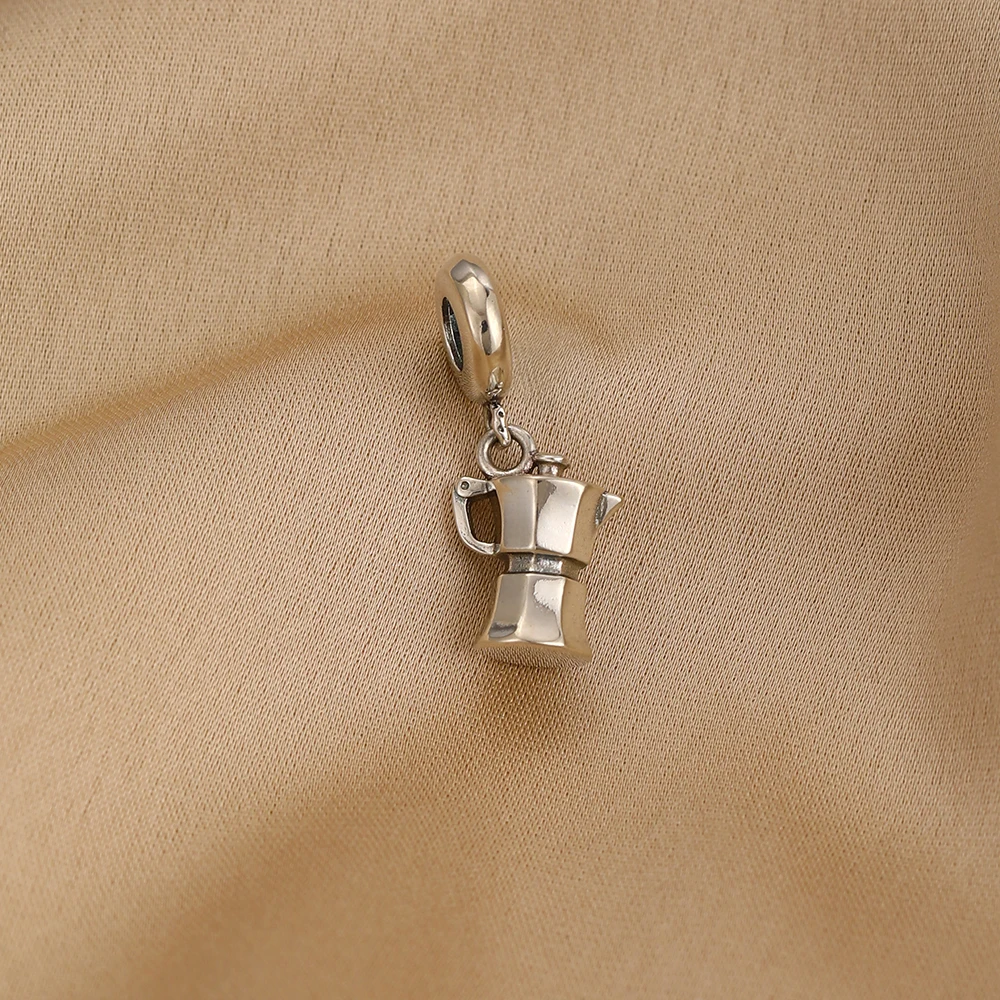 2026 925 Silver Paw Kettle Gift Box Popcorn Car Charm Bead Fit Original DIY Bracelet Women's Jewelry Anniversary Gift