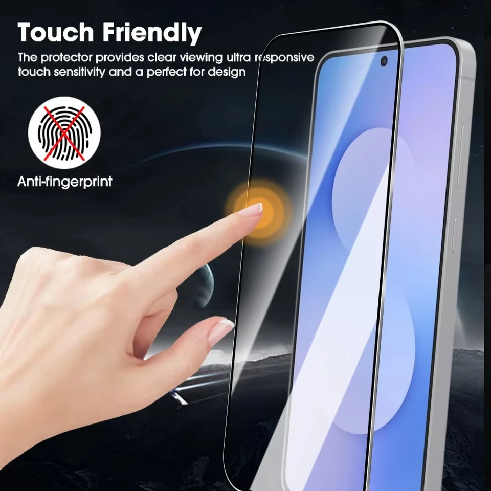 Protector de pantalla HD de fácil instalación para Samsung A57 A56 5G A55 A36 A35 A26 A17 A16 A15 A14 A13 A12 A71 A72 A73, vidrio sin polvo 5