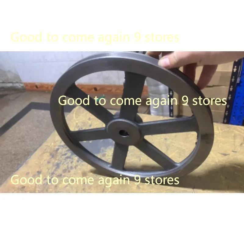 1B-Diameter 407/450/500mm Triangular Belt Wheel Single Groove Cast Iron Motor Belt Disk Motor Accessories Customized