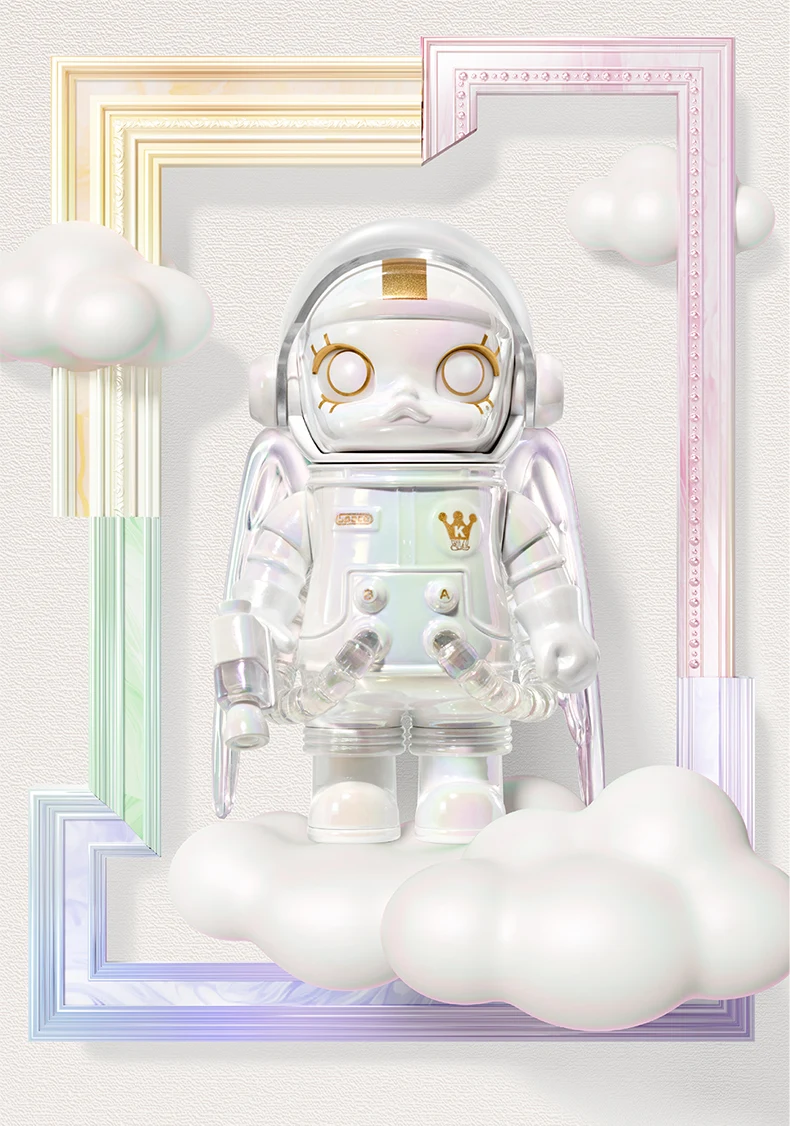 Officiële echte POPMART Mega Space Molly 100% Anniversary Series 4 Blind Box Doll Ornament Toy Verjaardag Verrassingsgeschenken