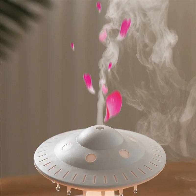 A07F-Rain Cloud Night Light Humidifier With Raining Water Drop Sound And 7 Color LED Light Essential Oil Diffuser