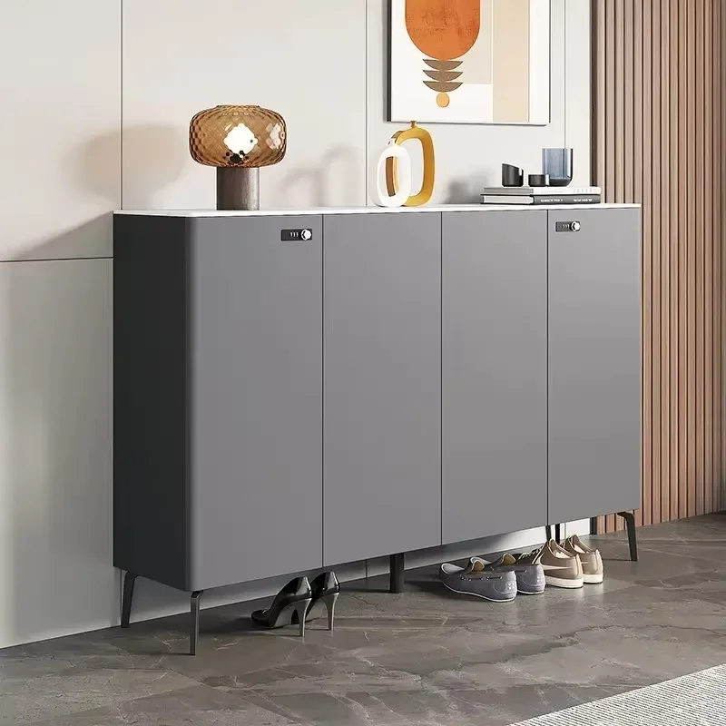 V29 Home Entrance Corridor With Password Outdoor Aisle Smart Fingerprint Lock Shoe Cabinet