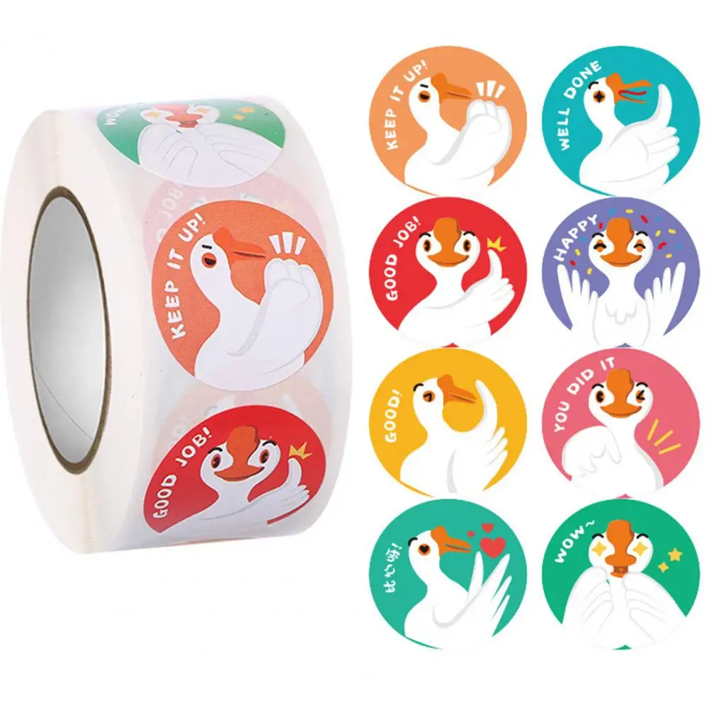 Lightweight 1 Roll Cute Lovely Cartoon Design Sticker Self Adhesive Stickers Waterproof   for Students
