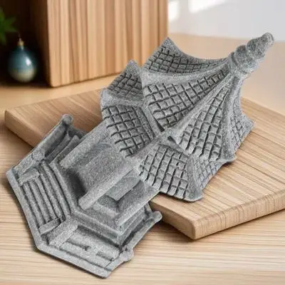 

Mini Pagoda Garden Statue Realistic Stone Material Durable Outdoor Zen Garden Decoration Courtyard Ornament Pavilion Decorations