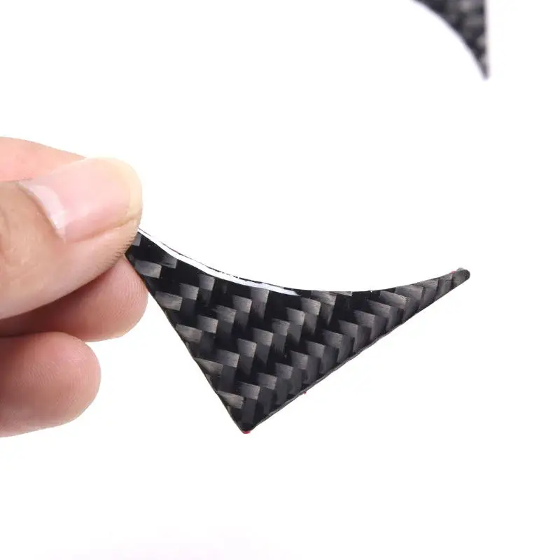 3pcs Car Rear Water Cup Holder Panel Cover Trim Soft Carbon Fiber Interior Accessories For Mercedes Benz G Class W463 2013-2018
