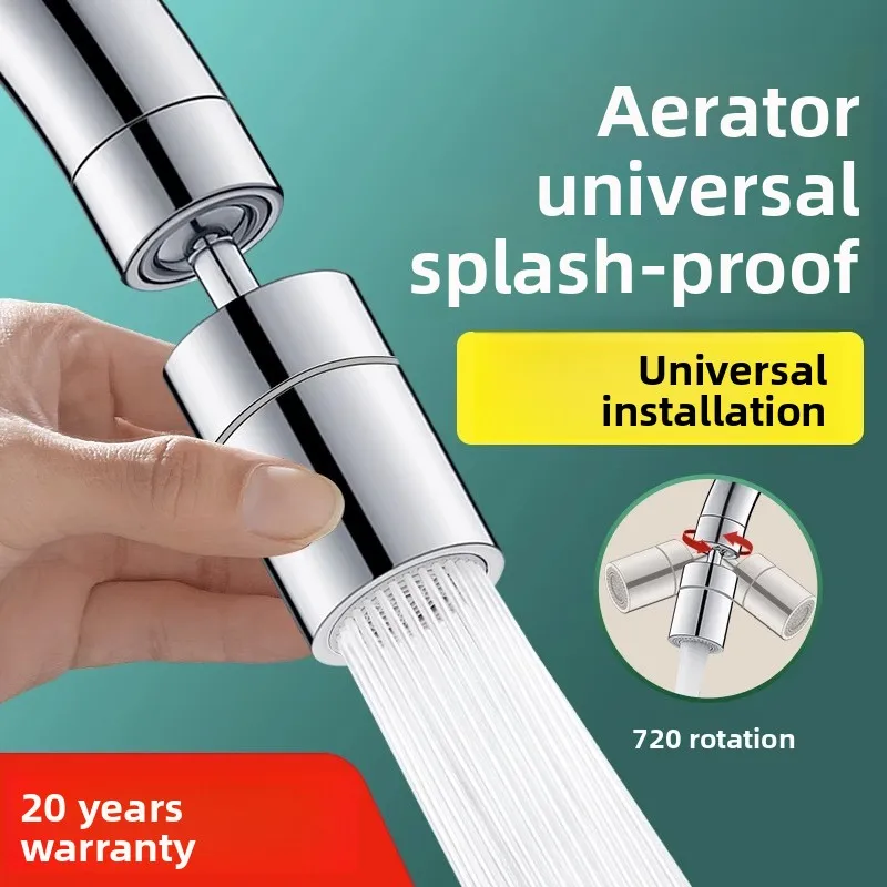 

Kitchen Sink Faucet Universal Splash-Proof Washing Artifact Universal Joint Swivelling Extension Faucet Adapter