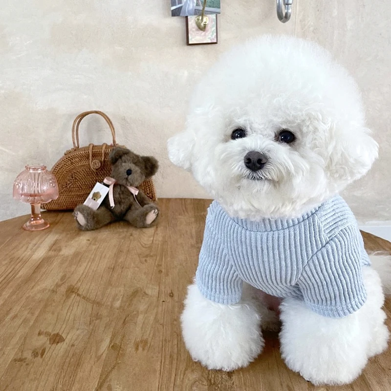 Cute Little Bear Head Dog Clothes Pet Base Dog Coat Poodle Winter Clothing Teddy Warm Pullover Popular Two Legged Dog Clothing