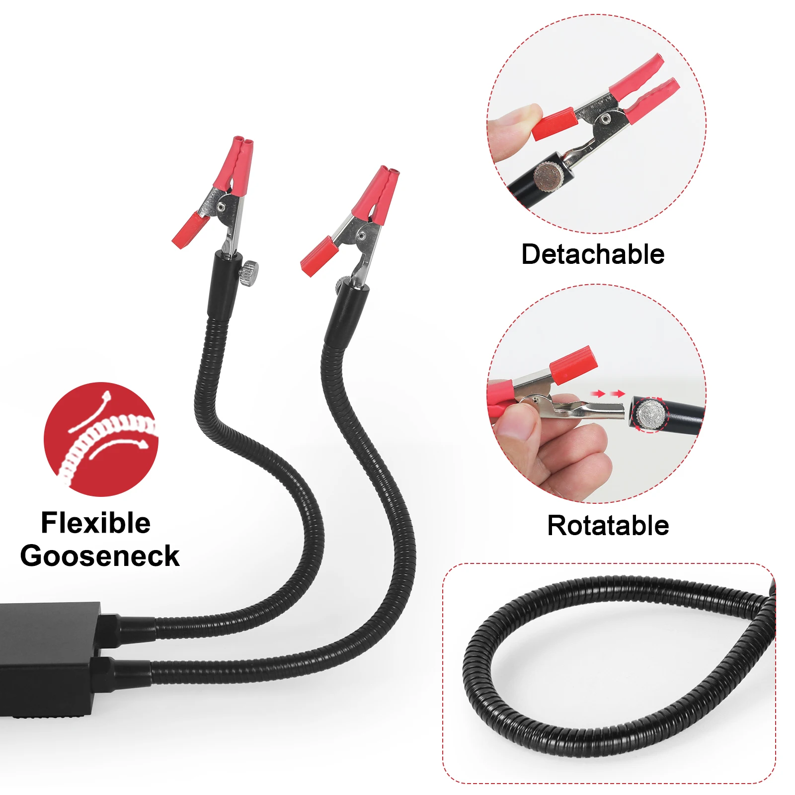 NEWACALOX 5pc Braccia flessibili in metallo Saldatura Helping Hands Saldatura Automobile Elettronica Saldatura Gioielli Pittura Arte Artigianato