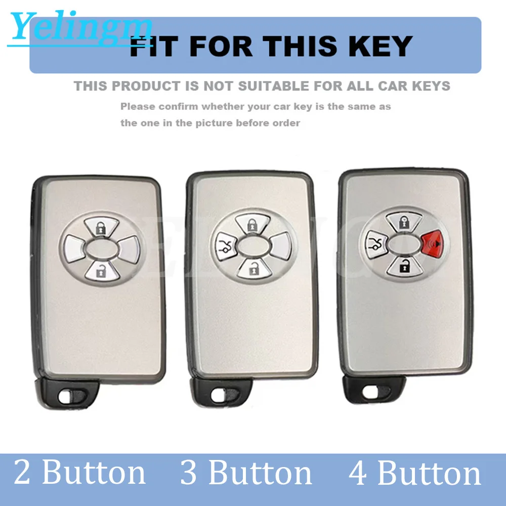 Car Key Case Cover Accessories Transparent TPU Shell Fob Holder for Toyota Noah Tarago Mark X RAV4 Voxy Corolla Yaris Estima