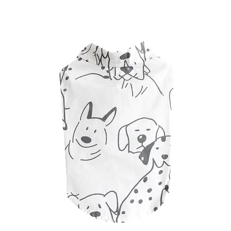 Dog Clothing Summer New Fashion Cute Black and White Print Cat Clothing Small Dog Pet Supplies