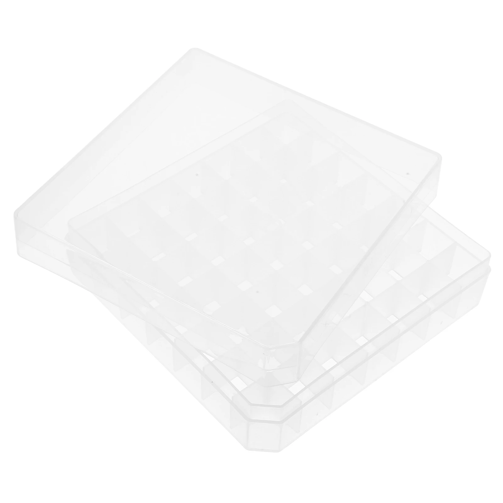 

Plastic Sample Vial Box 2ml 49 Compartments Lab Storage Case for Test Tubes Cryogenic Holder Reusable Container