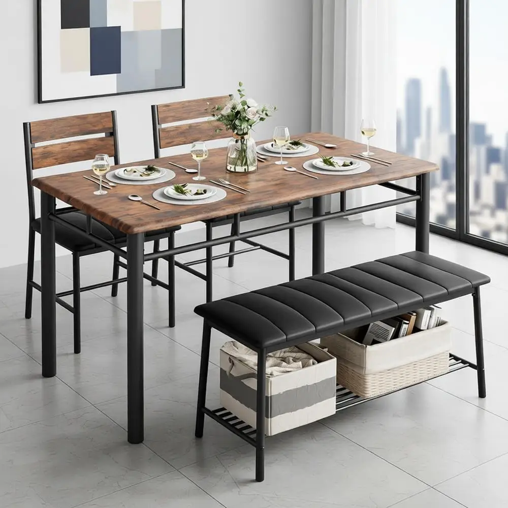 Rustic Brown 4-Seat… - image