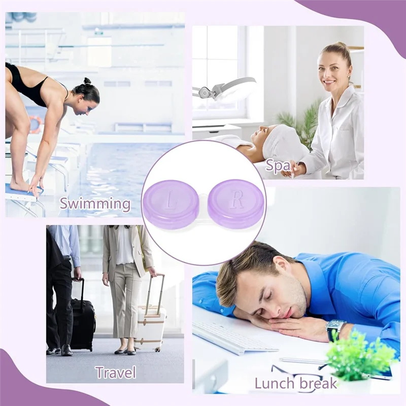 

GYTB-60 Pack Чехлы для контактных линз Прозрачный милый чехол для контактных линз для дома и путешествий
