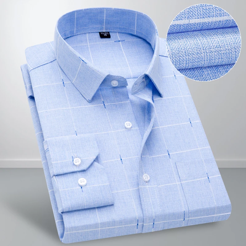 

Мужские рубашки с принтом, весенне-осенние повседневные тонкие мягкие удобные деловые рубашки с длинными рукавами, мужские классические блузки на пуговицах